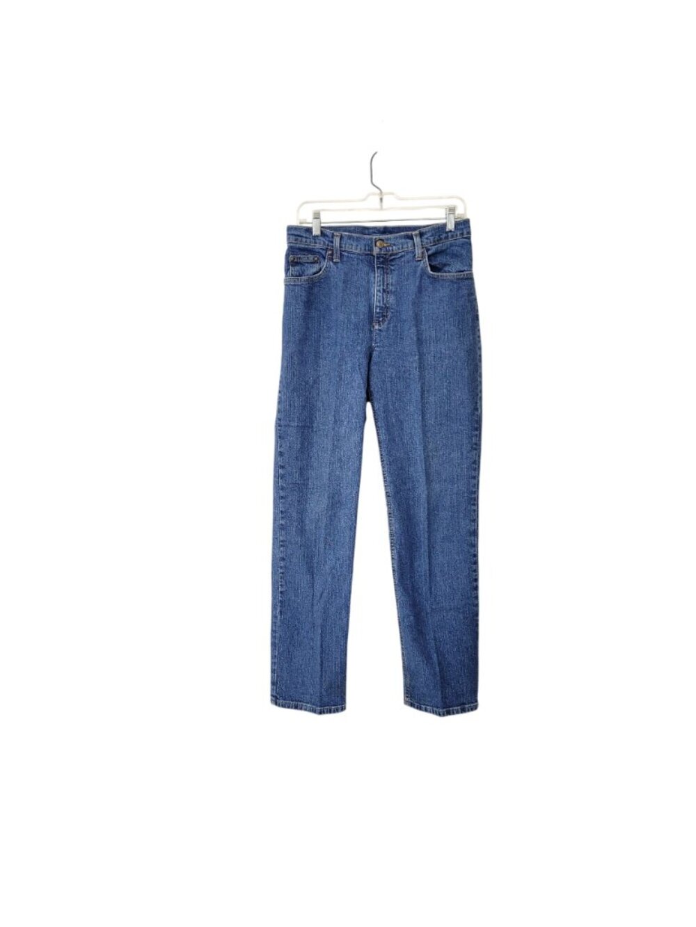 Jones New York Signature Womens Size 10 Straight-Leg Blue Denim Jeans - Picture 5 of 6